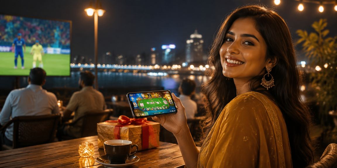 Player using mobile phone for UPI payments to fund Andar Bahar bets